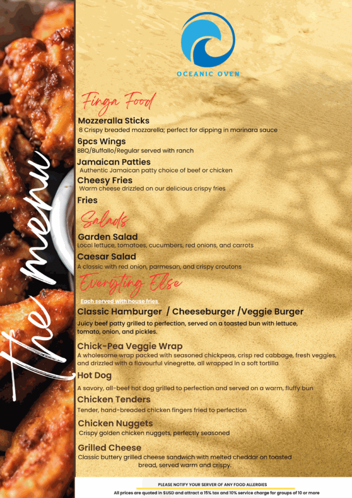Poco Loco Menu card